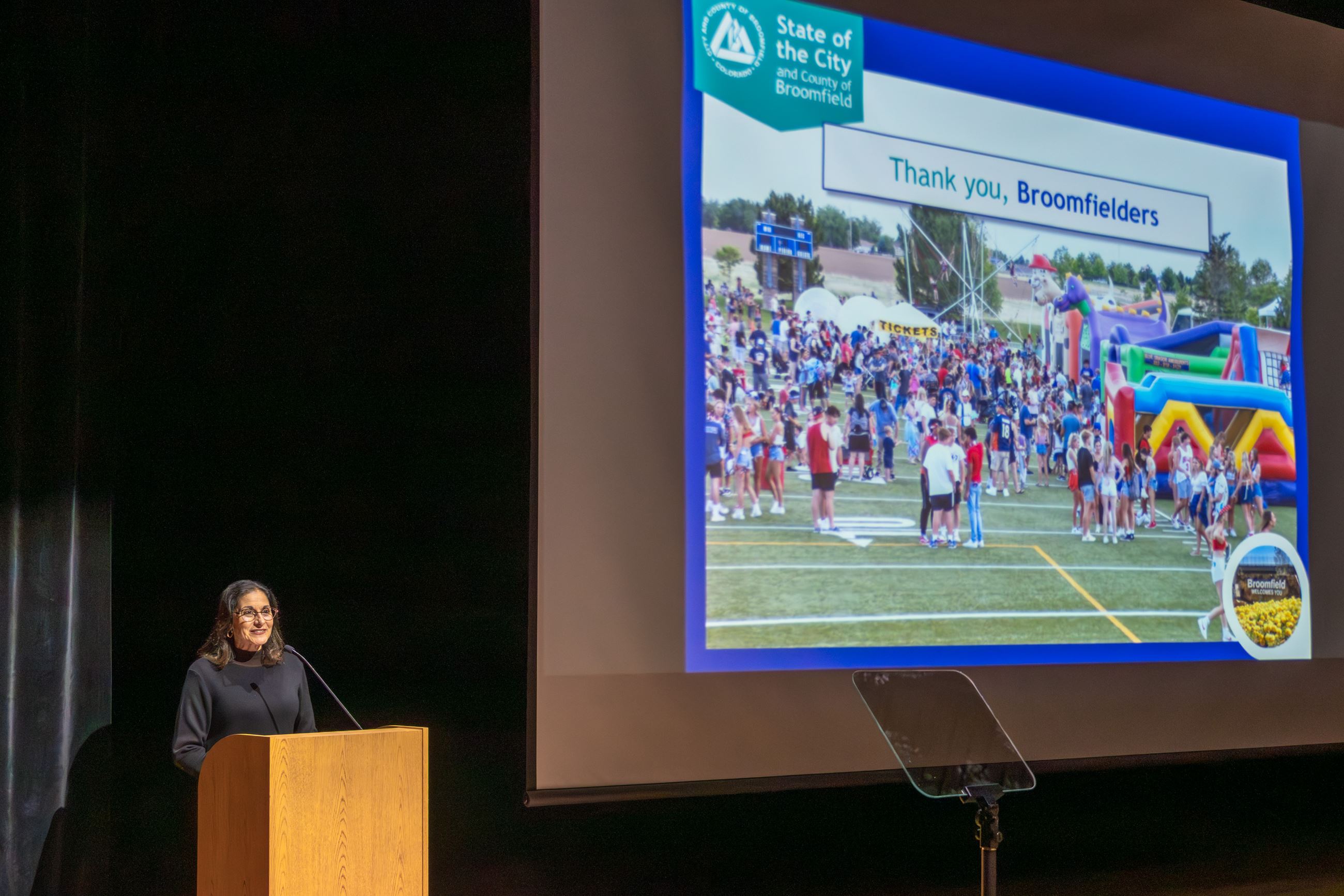 Mayor Castriotta presenting at the 2026 State of the City and County