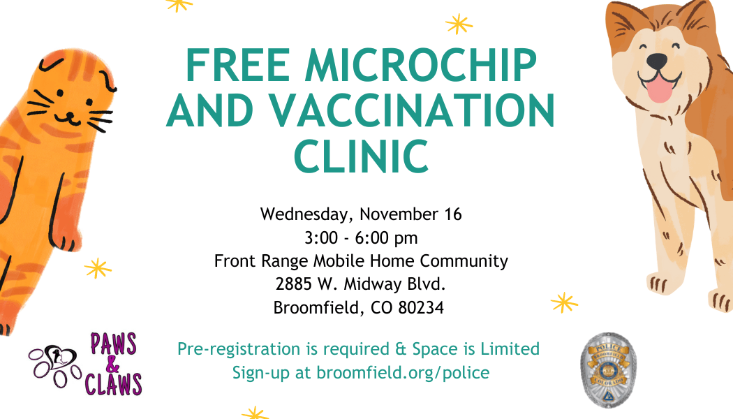 ASU Free Microchip and Vaccine Clinic Nov 2022