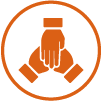 logo of hands touching each other