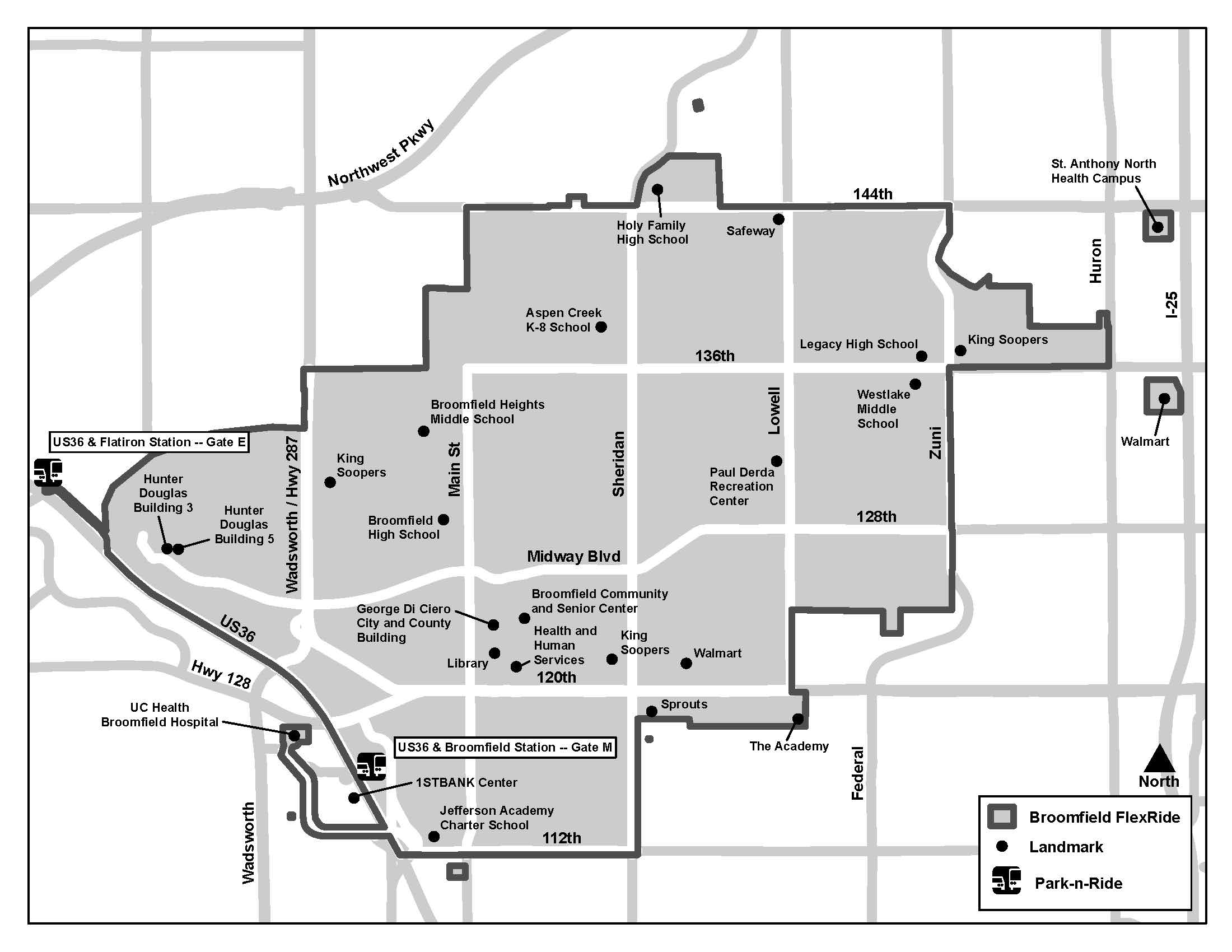 broomfield flexride Map